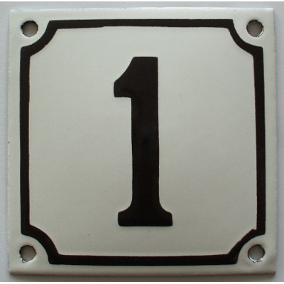 Huisnummer wit 10x10 Huisnummer wit 10x10